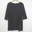 ◇ NOMBRE IMPAIR ノンブル アンペール シンプル 無地 長袖 ミニ ワンピース サイズF ブラック レディース P 【中古】
