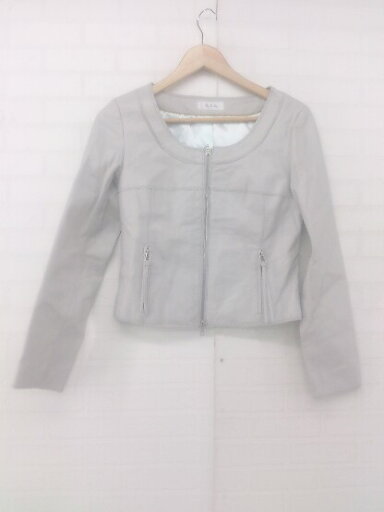 ◇ Rew de Rew ルゥデルゥ ピッグナッパ 長袖 ライダースジャケット サイズ38 グレー系 レディース P 【中古】 ◇ Rew de Rew ルゥデルゥ ピッグナッパ 長袖 ライダースジャケット サイズ38 グレー系 レディース P 【中古】
