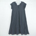 ◇ ◎ FREAK'S STORE カジュアル シンプル 無地 キーネック 半袖 膝下丈 ワンピース サイズF ブラック レディース P 【中古】