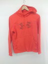◇ UNDER ARMOUR ロゴプリント ビビッドカラー 長袖 プルオーバー パーカー サイズSM オレンジ系 メンズ P 【中古】