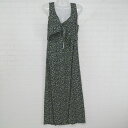 ◇ EMODA エモダ フロントタイボタン ノースリーブ ロング ワンピース サイズF ブラック マルチ レディース P 【中古】