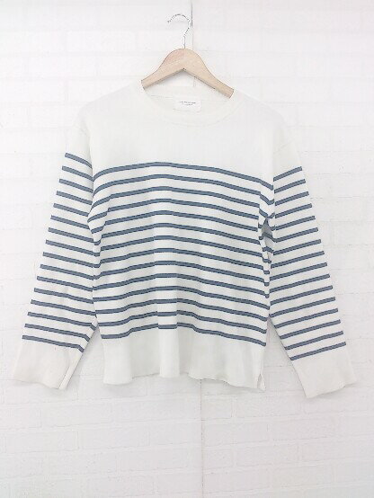 ◇ URBAN RESEARCH DOORS カジュアル ボーダー 長袖 Tシャツ カットソー サイズ40 ホワイト系 レディース メンズ P 【中古】