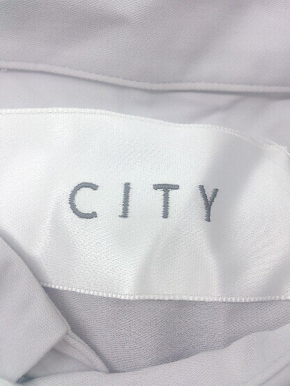 ◇ STUDIOUS CITY シンプル 無地 オーバーオール 長袖 シャツ ブラウス サイズ2 パープルグレー レディース P 【中古】