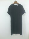 ◇ BARNEYS NEW YORK バーニーズ ニューヨーク モノトーン 半袖 膝丈 ワンピース ブラック レディース P 【中古】