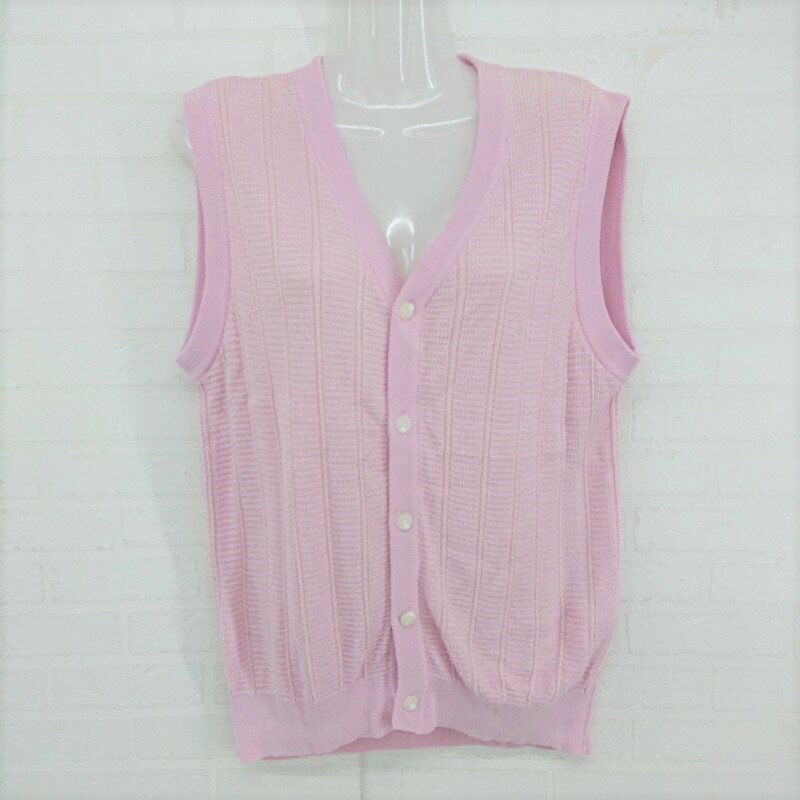 ◇ ◎ MASTERS ゴルフ ニット ベスト サイズM ピンク系 メンズ P 【中古】(4)