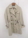 ◇ ◎ LES MUES Femme レミュー ファム 通勤 OL 2WAY 長袖 トレンチ コート サイズS(7号) ベージュ系 レディース メンズ E 【中...