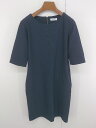 ◇ BEAUTY & YOUTH UNITED ARROWS ストライプ シアサッカー 大人女子 膝丈 ワンピース ネイビー レディース E 【中古】