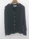 ◇ Futier land 大人女子 シンプル 無地 Vネック 長袖 シャツ ブラウス サイズF ブラック レディース メンズ E 【中古】