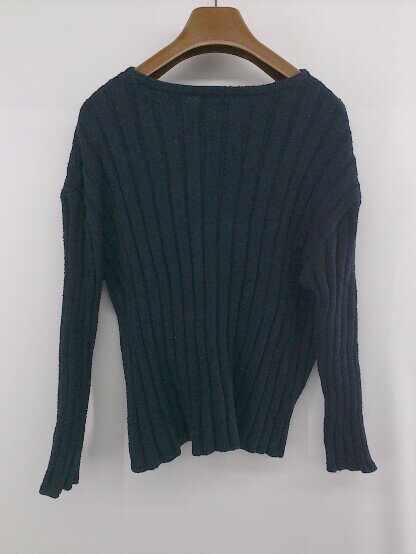 ◇ URBAN RESEARCH DOORS Vネック リブ 長袖 ニット プルオーバー サイズONE ネイビー系 レディース P 【中古】