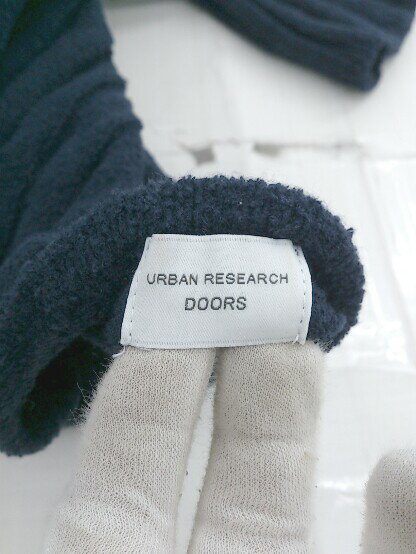◇ URBAN RESEARCH DOORS Vネック リブ 長袖 ニット プルオーバー サイズONE ネイビー系 レディース P 【中古】