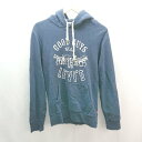 ◇ Levi's リーバイス フード 文字プリント カジュアル カンガルーポケット 長袖 パーカー サイズS ネイビー レディース E 【中古】