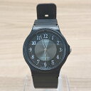 ◇ CASIO カシオ 動作未確認 3針 クォーツ式 ラバーベルト ロゴ 腕時計 ウォッチ ブラック 表記なし メンズ E 【中古】