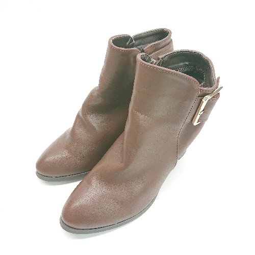 ◇ PANIER パニエ ベルト バックル ジップアップ 秋冬 シンプル カジュアル ブーティ サイズL ブラウン ..