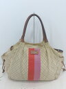 ◇ 難あり KATE SPADE NEW YORK モノグラム ハンド ボストン バッグ ベージュ ブラウン レディース E 【中古】