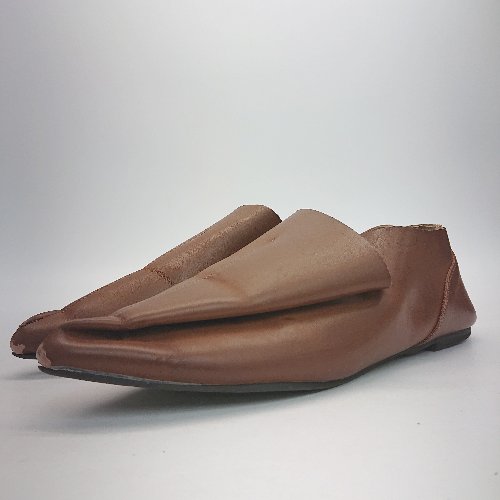 ◇ patterntorso パターントルソー ポインテッドトゥ 綺麗め バレエシューズ サイズLL ブラウン レディ..