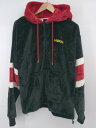 ◇ VISION STREET WEAR ロゴ刺繍 フリース ハーフジップ 長袖 プルオーバー パーカー サイズM ブラック マルチ メンズ P 【中古】(4)