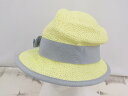 ◇ LE CHAPEAU リボン ペーパー ハット 帽子 イエロー サイズ57 レディース P 【中古】