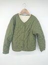 ◇ B:MING by BEAMS リバーシブル キッズ 子供服 長袖 中綿 ジャケット サイズ150 カーキ アイボリー レディース メンズ P 【中古】