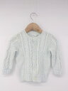 ◇ RALPH LAUREN コットン ケーブルニット キッズ ベビー 長袖 カーディガン サイズ80 ライトブルー レディース P 【中古】