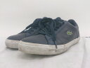 ◇ LACOSTE ラコステ ワニロゴ スニーカー シューズ サイズUK7.5 EUR41 USA8.5 ネイビー メンズ P 【中古】