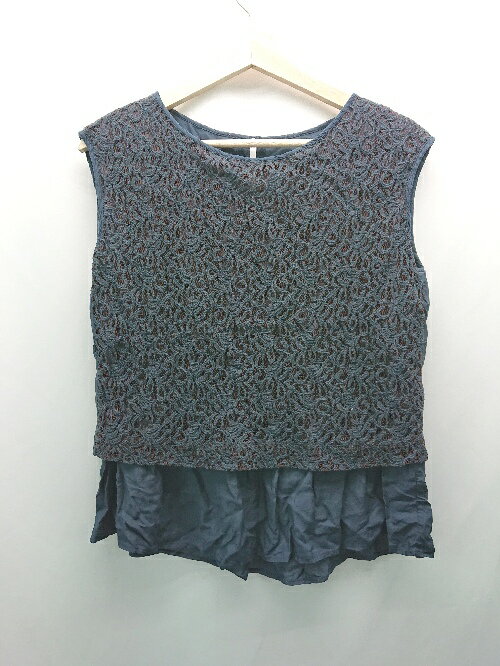 ◇ Spick & Span ティアドロップ レース ノースリーブ オトナ カットソー 表記なし ネイビー レディース E 【中古】