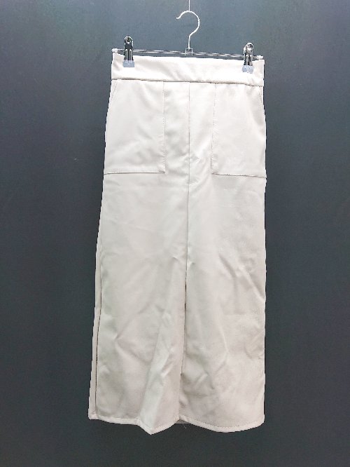 ◇ ◎ RESEXY リゼクシー ウエストゴム レザー素材 大人 ロング丈 タイト スカート サイズF ベージュ レディース E 【中古】