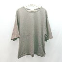 ◇ interfactory 肩ファスナー 無地 生地厚手 七分袖 tシャツ サイズL ブラック メンズレディース E 【中古】(4)