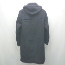 ◇ WORLD BASIC ウール100% フーディー ムートン生地 シンプル 冬物 長袖 コート サイズ38 ネイビー レディース E 【中古】