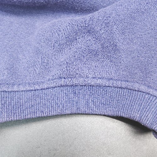 ◇ DISCUS ラウンドネック プルオーバー 裏起毛 袖口ゴム 長袖 トレーナー サイズL ブルー メンズ E 【中古】
