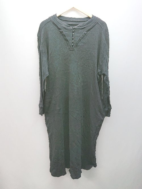 ◇ AMERICANHOLIC アメリカンホリック 無地 ニット生地 シンプル ロング丈 ワンピース サイズL ブラック レディース E 【中古】