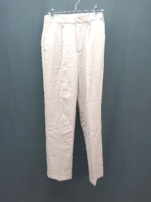 ◇ Alma Design フロントファスナー 無地 カジュアル 秋向け スラックス サイズS ブラウン レディース E..