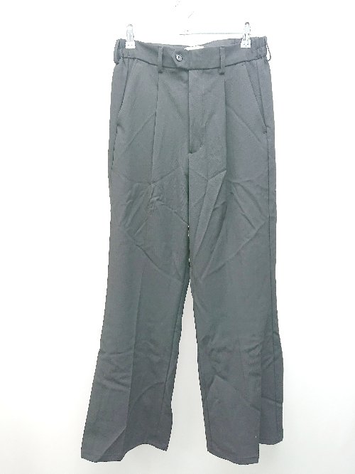 ◇ LOOSE ルーズ 無地 フレア タック スラックス サイズS ブラック レディース E 【中古】