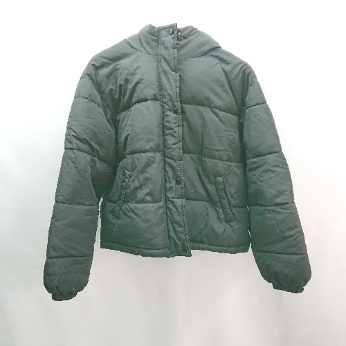 ◇ CLASSICAL ELF フード付き ショート丈 軽量 袖口ゴム 両サイドポケット 長袖 アウター サイズM ブラ..