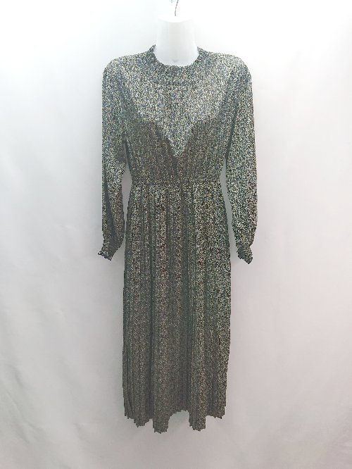 ◇ URBAN RESEARCH ROSSO ハイネック ウエストゴム 長袖 ロング ワンピース サイズF ブラック イエロー レディース E 【中古】