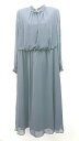 ◇ ◎ ●未使用● silent majority バックジップ 裏地 リボン 長袖 ロング丈 ワンピース サイズLL ネイビー レディース E 【中古】