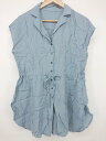 ◇ apart by lowrys オープンカラー 大人女子 ノースリーブ シャツ ブラウス サイズF ブルー レディース P 【中古】(4)