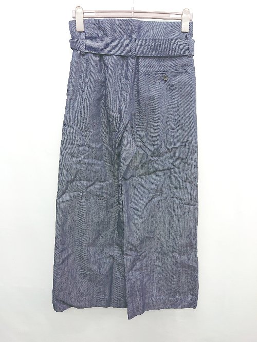 ◇ ivory court ハイウエスト ウエストベルト ワイド デニム ジーンズ パンツ サイズ38 ネイビー レディース P 【中古】
