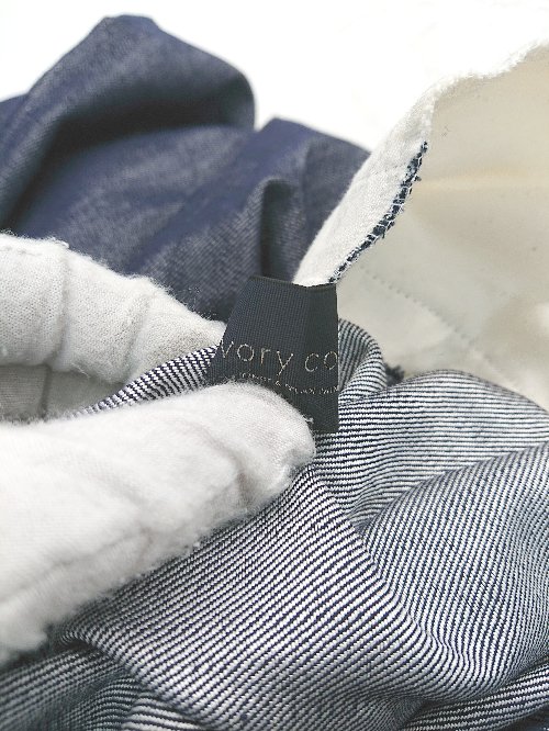 ◇ ivory court ハイウエスト ウエストベルト ワイド デニム ジーンズ パンツ サイズ38 ネイビー レディース P 【中古】