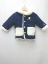◇ Champion キッズ 子供服 コーデュロイ 裏ボア 長袖 ジャケット サイズ80 ネイビー レディース メンズ P 【中古】