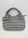◇ KATE SPADE NEW YORK ケイトスペード ニューヨーク ボーダー ハンド バッグ ブラック アイボリー系 レディース P 【中古】