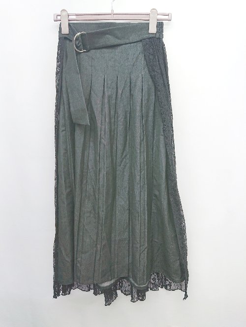 ◇ alicia PAGEBOY アリシアベージボーイ ウエストゴム ロング フレア スカート サイズF ブラック系 レディース P 【中古】