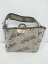 ◇ THEATRE PRODUCTS シアタープロダクツ ロゴプリント パイピング ハンド バッグ ベージュ ブラック系 レディース P 【中古】