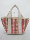 ◇ ◎ ●美品● GLOBAL WORK 2WAY 巾着 春夏 ショルダー ハンド バッグ アイボリー レッド系 レディース P 【中古】