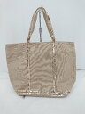 ◇ vanessa bruno ヴァネッサブリューノ スパンコール キャンバス ハンド バッグ ベージュ レディース P 【中古】