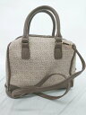 ◇ Reurie' レウリィ 2WAY ロゴマーク デイリー使い ショルダー ハンド バッグ ベージュ ブラウン系 レディース P 【中古】