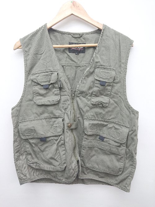 ◇ buraysia アブレイシア フィッシング ベスト サイズLL カーキ メンズ P 【中古】