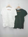 ◇ 《 Hanes ヘインズ まとめ売り2点セット Lサイズのみ Vネック 半袖 Tシャツ カットソー レディース 》 P 【中古】