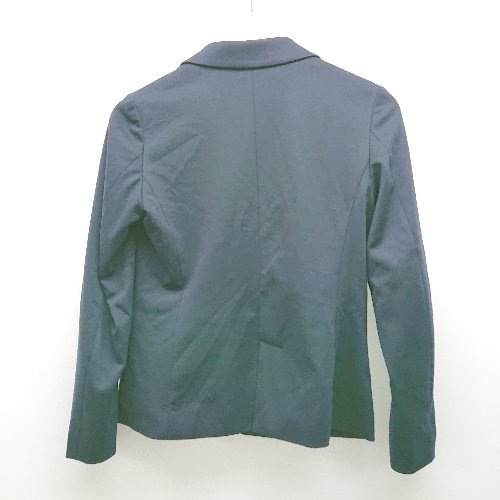 ◇ vis テーラード ストライプ カジュアル　羽織り スリット 長袖 ジャケット サイズM ネイビー レディース E 【中古】