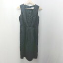 ◇ ballsey タック バックファスナー ノースリーブ カジュアル ロング丈 ワンピース サイズ38 ネイビー レディース E 【中古】