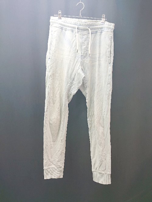 ◇ RUBIK ハイウエスト ウエストゴム 腰ひも ポケット複数 ワイドパンツ サイズM ライトブルー レディー..